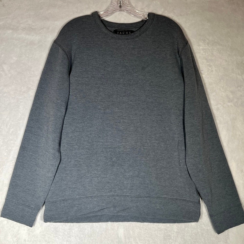 Jachs New‎ York Pullover Mens Large Gray Crewneck Sweatshirt Heathered Comfort